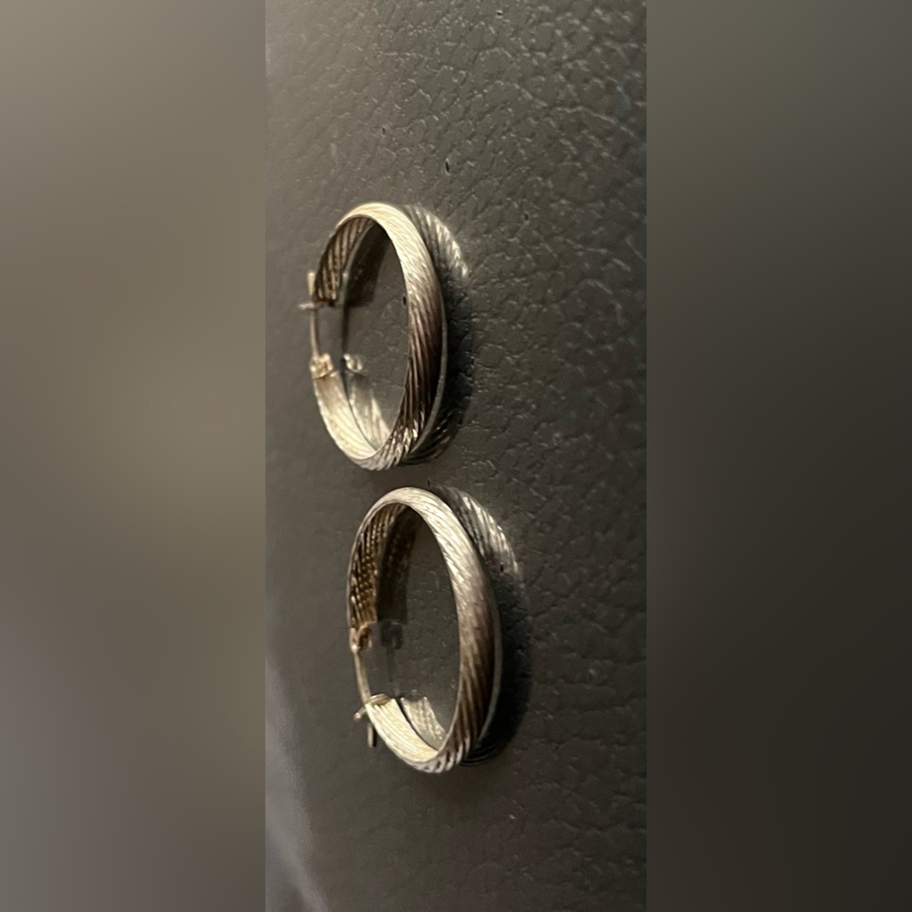 Silver earrings 925 stamp on it